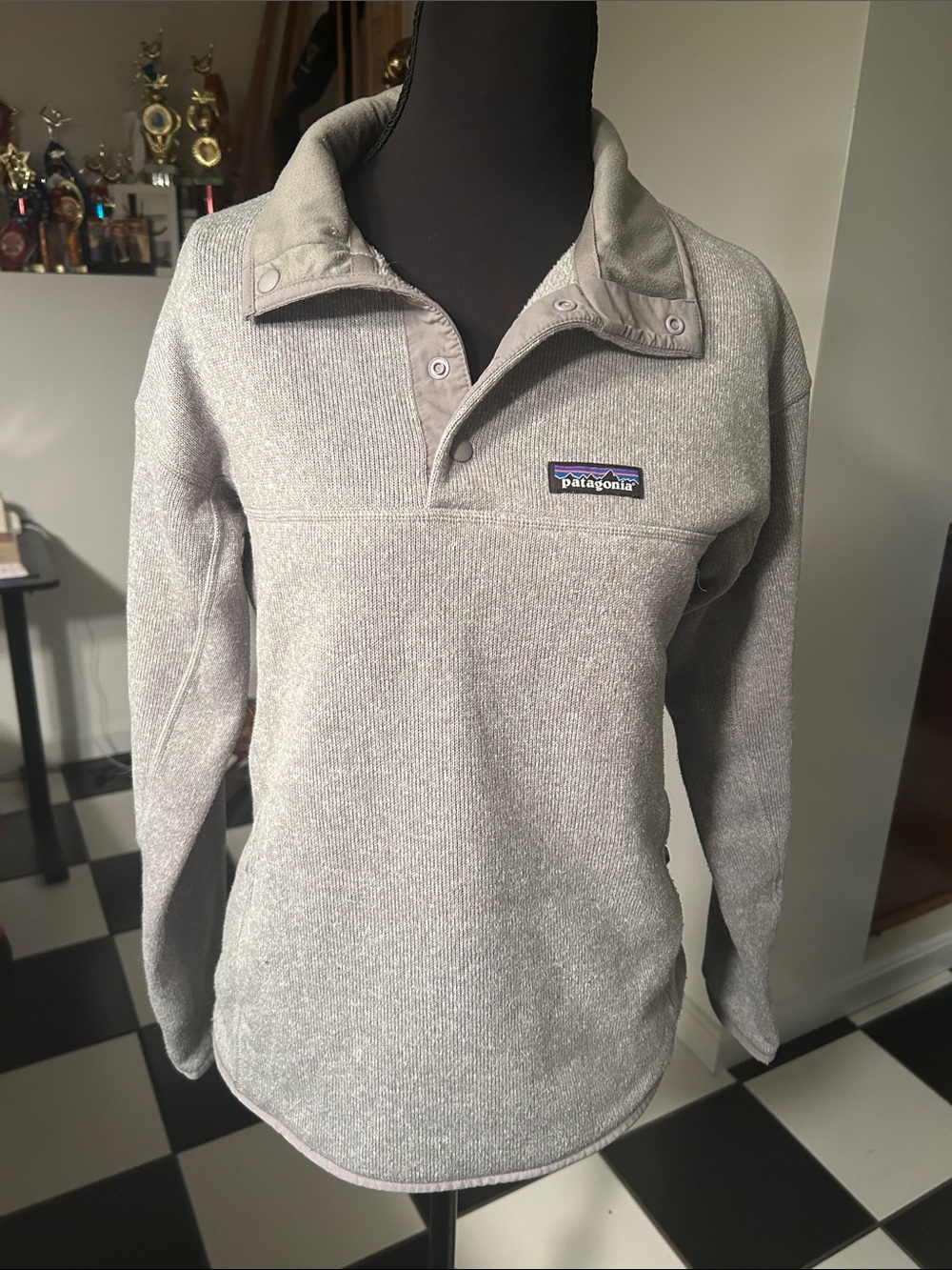 Patagonia Heather Gray Snap-T Fleece Pullover